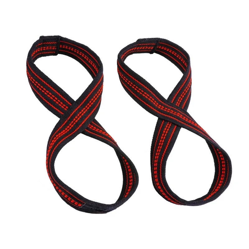 Bluejw Thickened Durable Figure 8 Weightlifting Straps - Gym Wrist Cuffs for Pull-ups & Heavy Lifting - Image 4